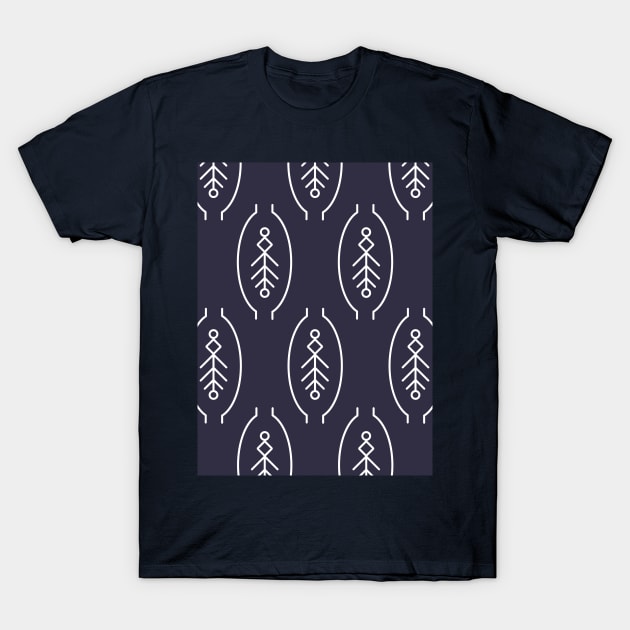 White Scandinavian runes pattern T-Shirt by Nataliia1112